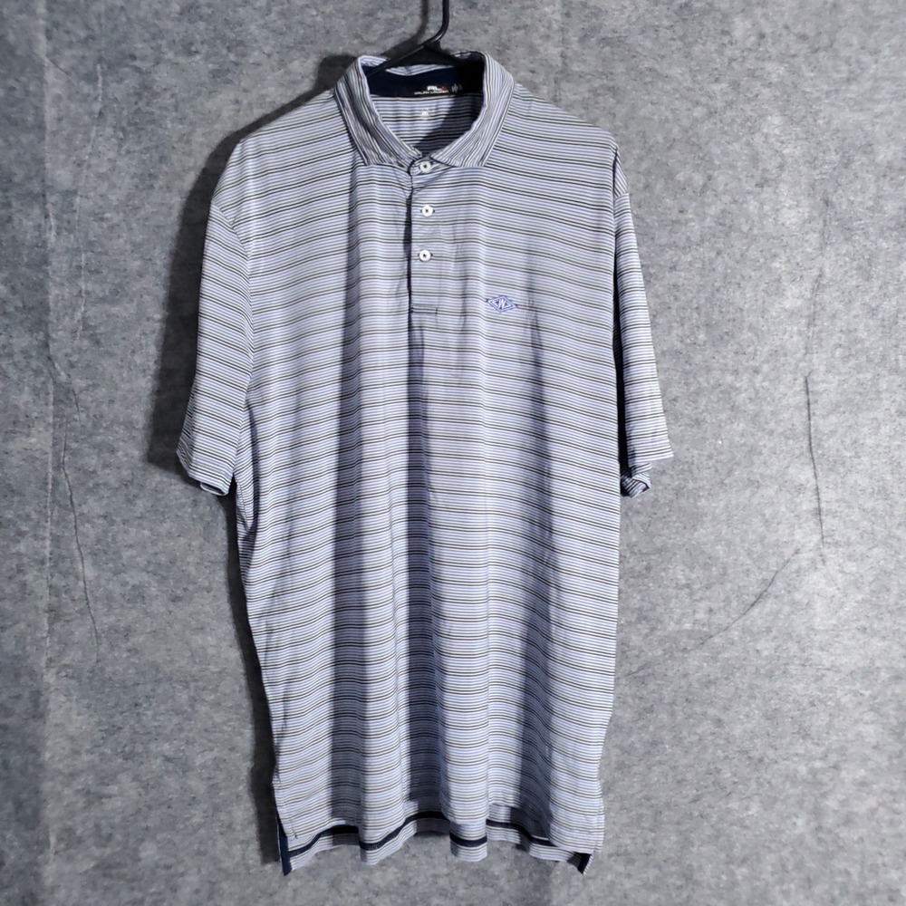 Ralph Lauren RLX Polo Shirt Mens XL Striped Short Sleeve Performance Golf Casual